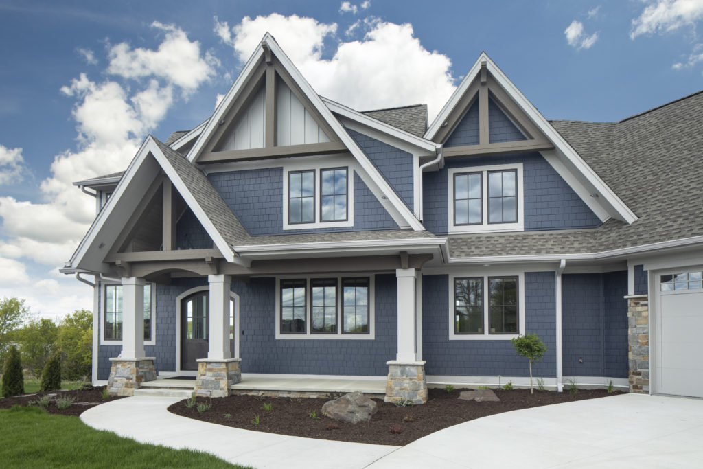 evening blue hardie siding exteriors by highmark home